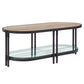 ACME Brantley Coffee Table, Oak & Sandy Black Finish FredCo