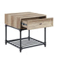 ACME Brantley End Table, Oak & Sandy Black Finish FredCo