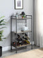ACME Brantley Floor Wine Bottle & Glass Rack, Antique Oak & Sandy Gray Finish FredCo
