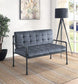 ACME Brantley Loveseat, Gray Velvet & Sandy Gray Finish FredCo