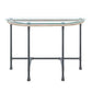 ACME Brantley Sofa Table, Clear Glass & Sandy Gray Finish FredCo