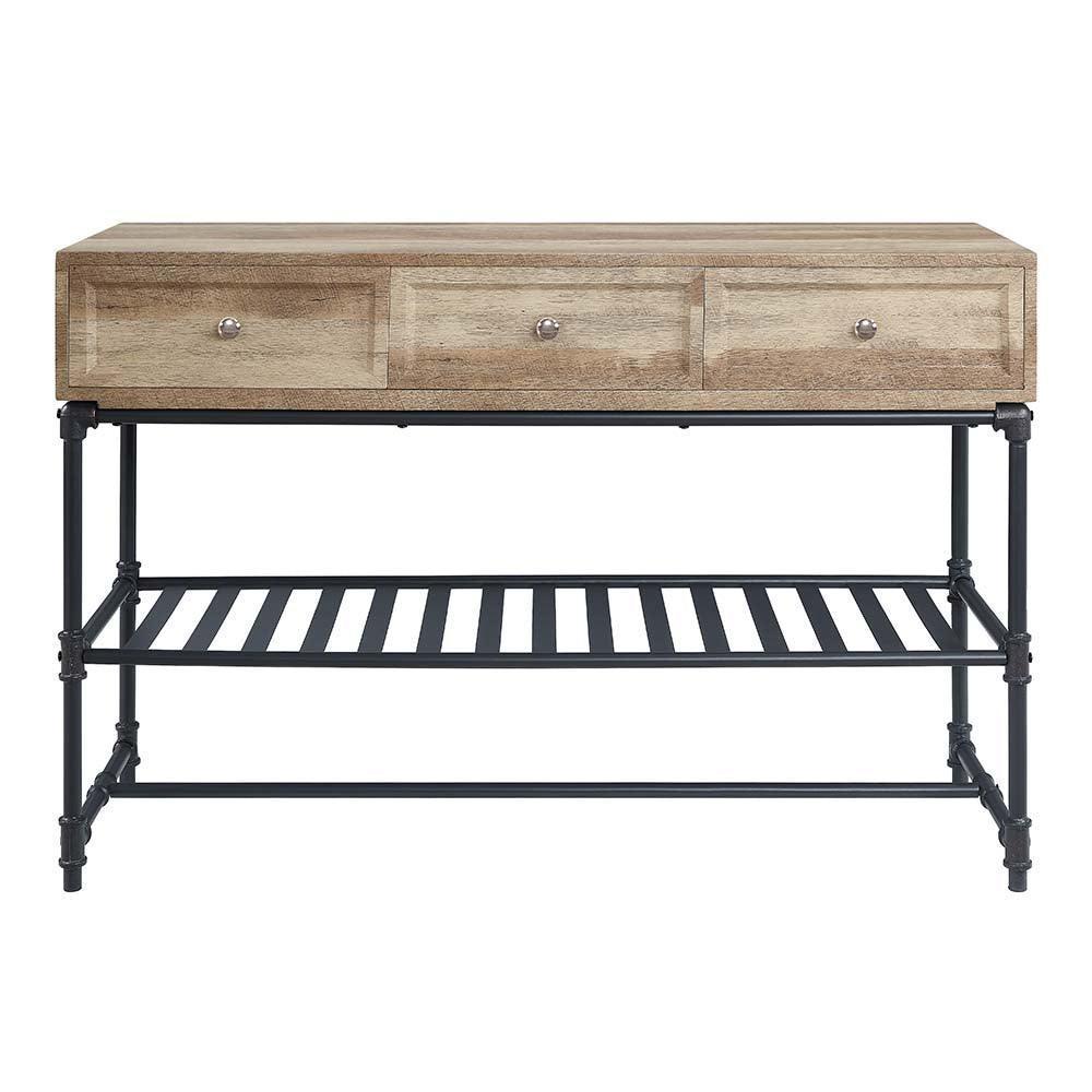 ACME Brantley sofa Table, Oak & Sandy Black F FredCo