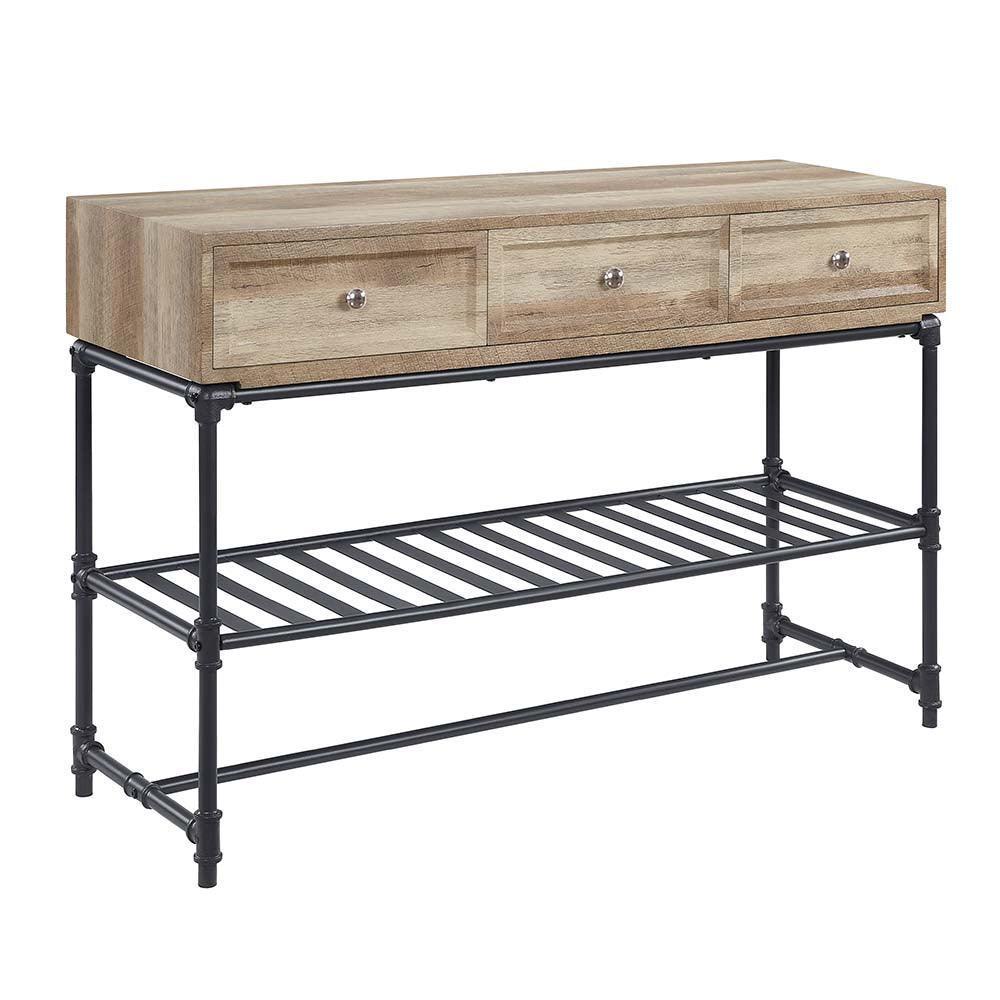 ACME Brantley sofa Table, Oak & Sandy Black F FredCo