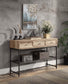 ACME Brantley sofa Table, Oak & Sandy Black F FredCo
