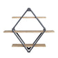 ACME Brantley Wall Rack, Oak & Sandy Black Finish FredCo