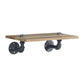 ACME Brantley Wall Rack w/1 Shelf, Oak & Sandy Black Finish FredCo