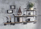 ACME Brantley Wall Rack w/2 Shelves, Oak & Sandy Black Finish FredCo