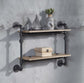 ACME Brantley Wall Rack w/2 Shelves, Oak & Sandy Black Finish FredCo