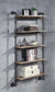 ACME Brantley Wall Rack w/5 Shelves, Oak & Sandy Black Finish FredCo