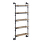 ACME Brantley Wall Rack w/5 Shelves, Oak & Sandy Black Finish FredCo