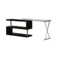 ACME Buck Desk w/Swivel, Black High Gloss & Clear Glass FredCo