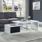 ACME Buck II Coffee Table w/Swivel Top, White & Black High Gloss Finish FredCo