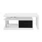 ACME Buck II Coffee Table w/Swivel Top, White & Black High Gloss Finish FredCo