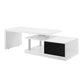 ACME Buck II Coffee Table w/Swivel Top, White & Black High Gloss Finish FredCo