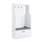 ACME Buck II Hall Tree, White High Gloss Finish FredCo