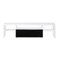 ACME Buck II TV Stand, White & Black High Gloss Finish FredCo