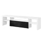 ACME Buck II TV Stand, White & Black High Gloss Finish FredCo