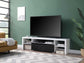 ACME Buck II TV Stand, White & Black High Gloss Finish FredCo
