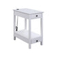 ACME Byzad Side Table (USB Charging Dock), White FredCo