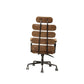 ACME Calan Executive Office Chair, Retro Brown Top Grain Leather FredCo