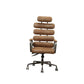 ACME Calan Executive Office Chair, Retro Brown Top Grain Leather FredCo