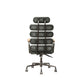 ACME Calan Executive Office Chair, Vintage Black Top Grain Leather FredCo