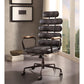 ACME Calan Executive Office Chair, Vintage Black Top Grain Leather FredCo