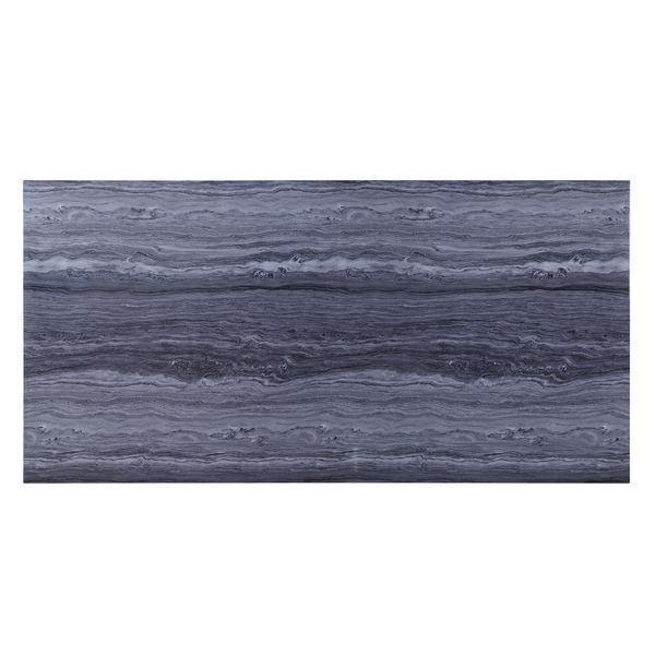ACME Cambrie Dining Table, Faux Marble & Mirrored Silver Finish FredCo