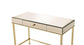 ACME Canine Writing Desk, Smoky Mirrored and Champagne Finish FredCo