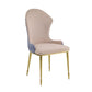 ACME Caolan Side Chair (Set-2), Tan, Lavender Fabric & Gold FredCo