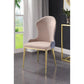 ACME Caolan Side Chair (Set-2), Tan, Lavender Fabric & Gold FredCo
