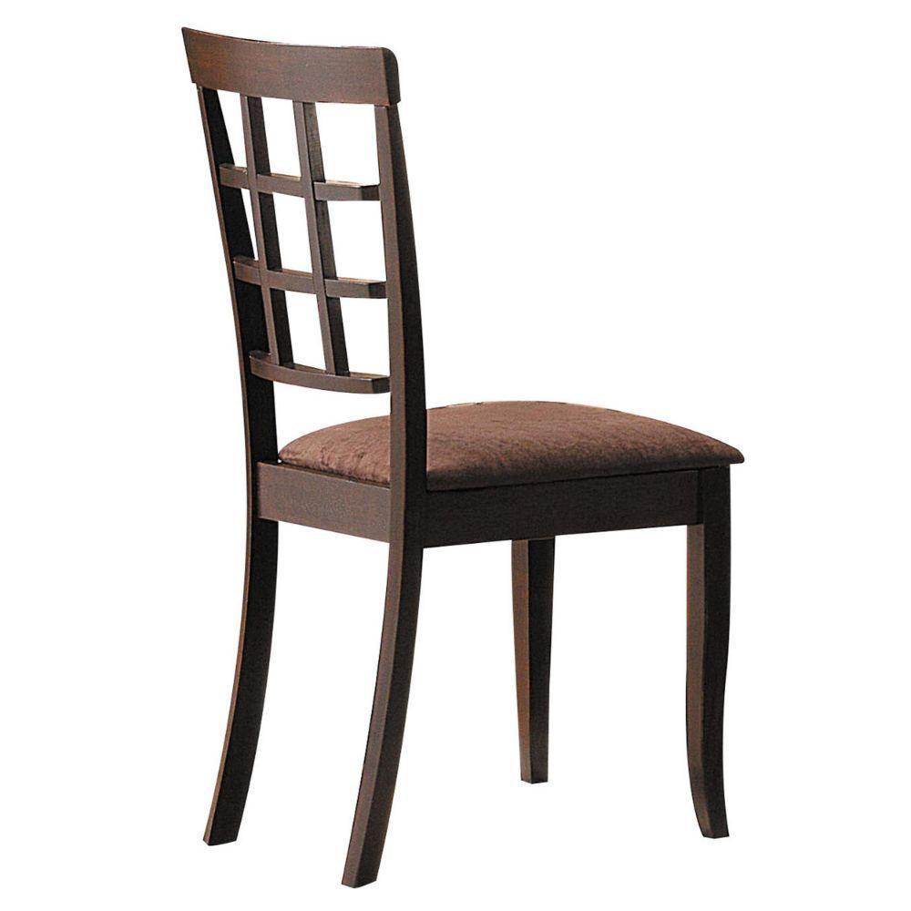ACME Cardiff Side Chair (Set-2), Espresso & Dark Brown MFB FredCo
