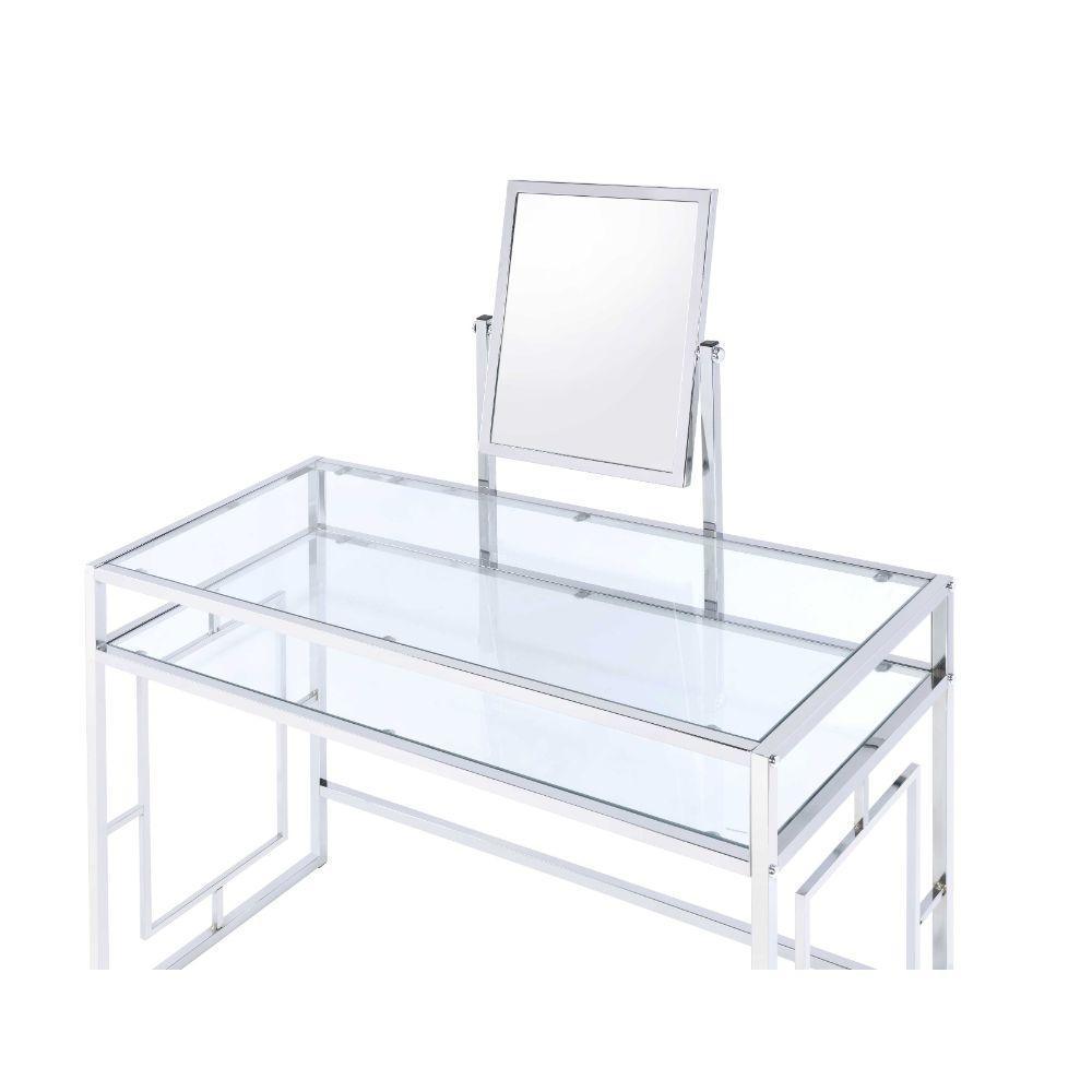 ACME Carenze II Vanity Set, White & Chrome FredCo