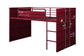 ACME Cargo Twin Loft Bed w/Slide, Red Finish FredCo