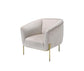 ACME Carlson Accent Chair, Beige Velvet & Chrome FredCo