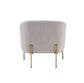 ACME Carlson Accent Chair, Beige Velvet & Chrome FredCo