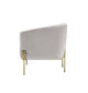 ACME Carlson Accent Chair, Beige Velvet & Chrome FredCo