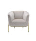 ACME Carlson Accent Chair, Beige Velvet & Chrome FredCo