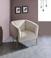 ACME Carlson Accent Chair, Beige Velvet & Chrome FredCo