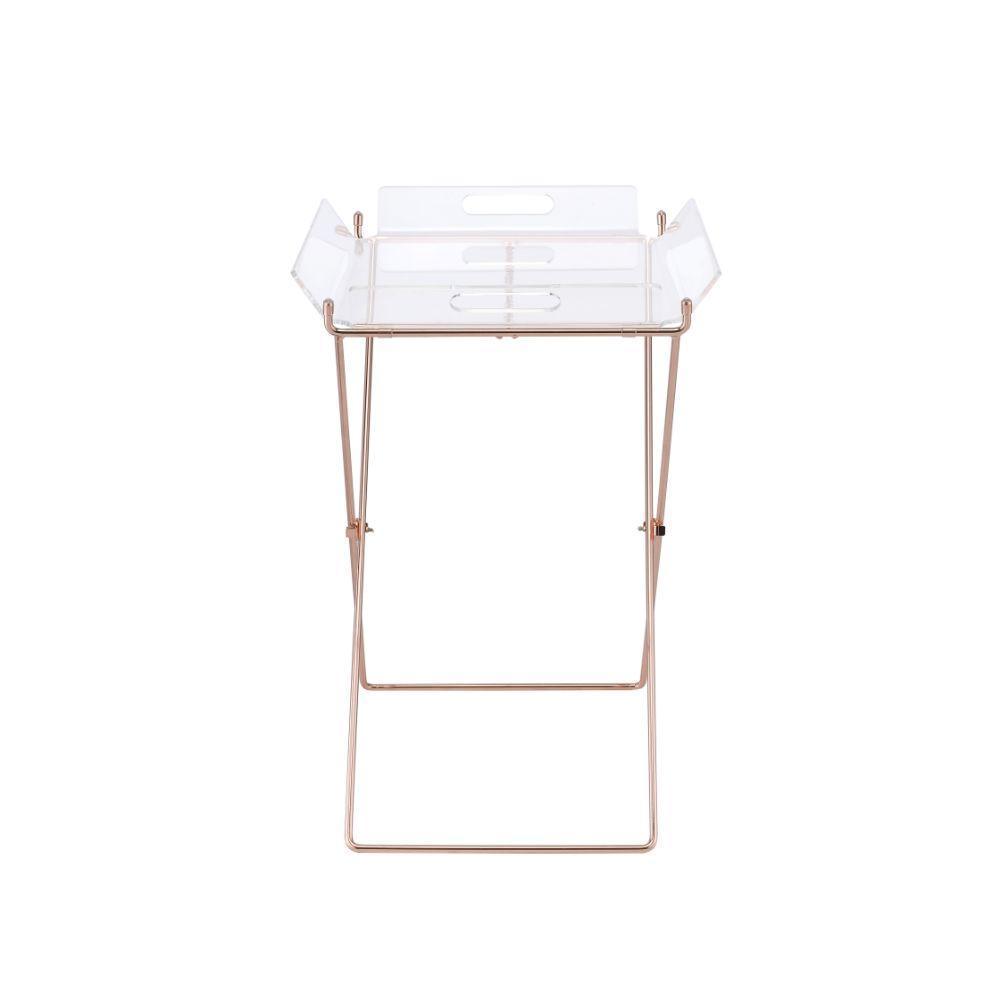 ACME Cercie Tray Table, Clear Acrylic & Copper FredCo