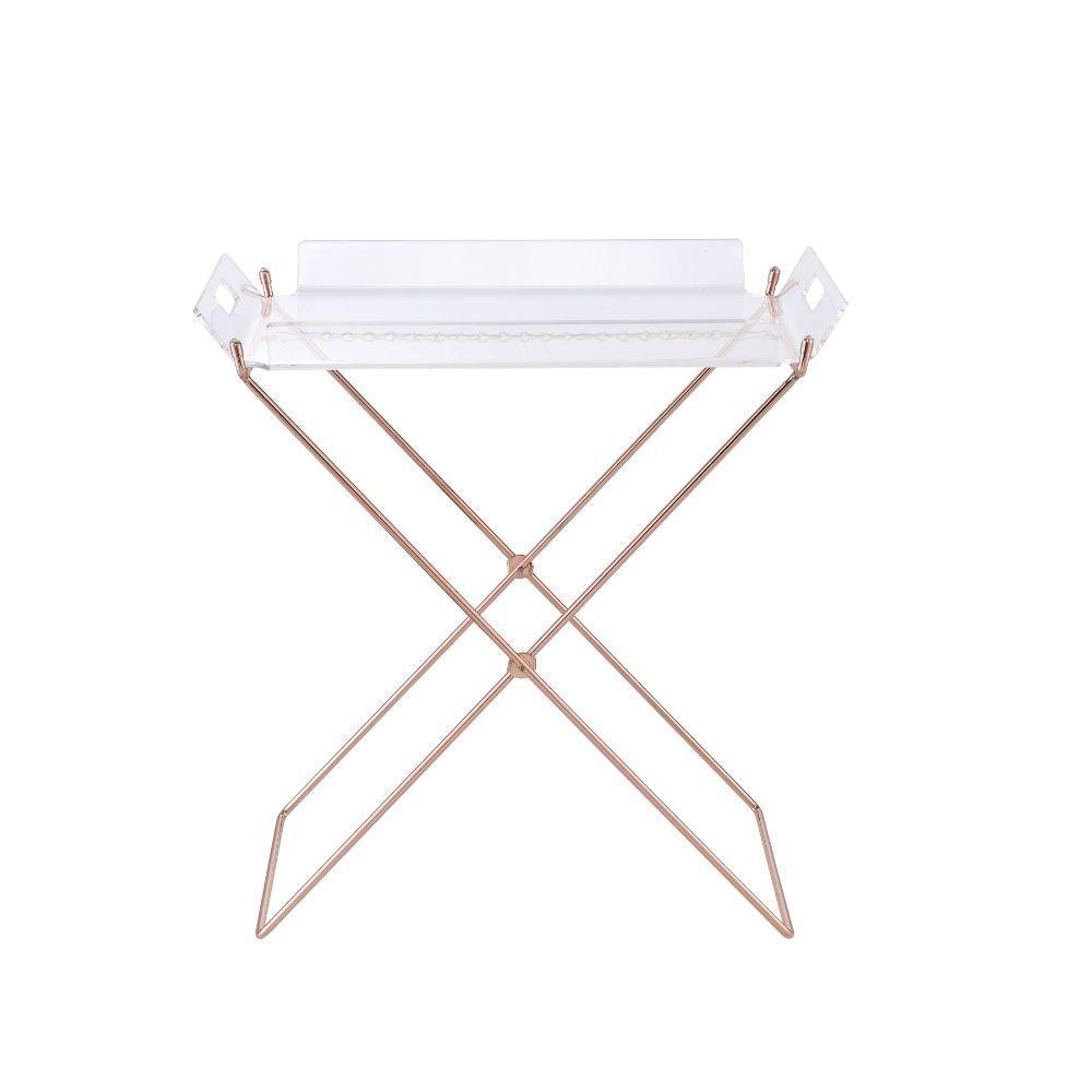 ACME Cercie Tray Table, Clear Acrylic & Copper FredCo
