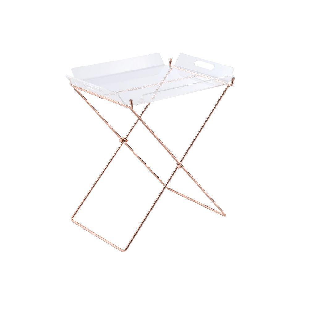 ACME Cercie Tray Table, Clear Acrylic & Copper FredCo