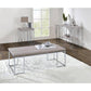 ACME Chafik Coffee Table, Natural Oak & Chrome FredCo