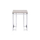 ACME Chafik End Table, Natural Oak & Chrome FredCo