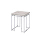 ACME Chafik End Table, Natural Oak & Chrome FredCo