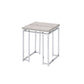 ACME Chafik End Table, Natural Oak & Chrome FredCo