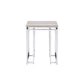 ACME Chafik End Table, Natural Oak & Chrome FredCo