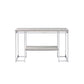 ACME Chafik Sofa Table, Natural Oak & Chrome FredCo