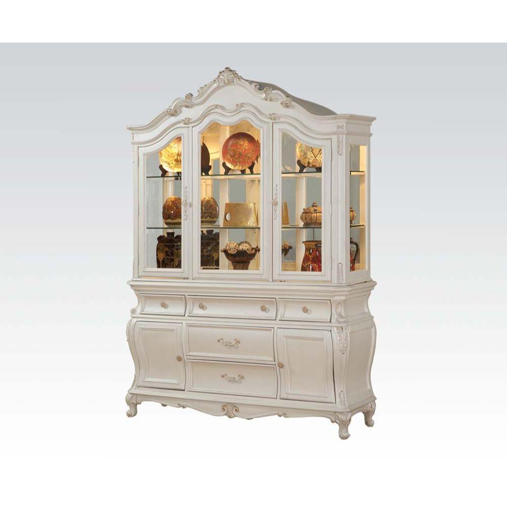 ACME Chantelle Hutch & Buffet, Pearl White 63544 FredCo