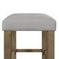 ACME Charnell Counter Height Stool (Set-2), Gary PU & Oak Finish FredCo
